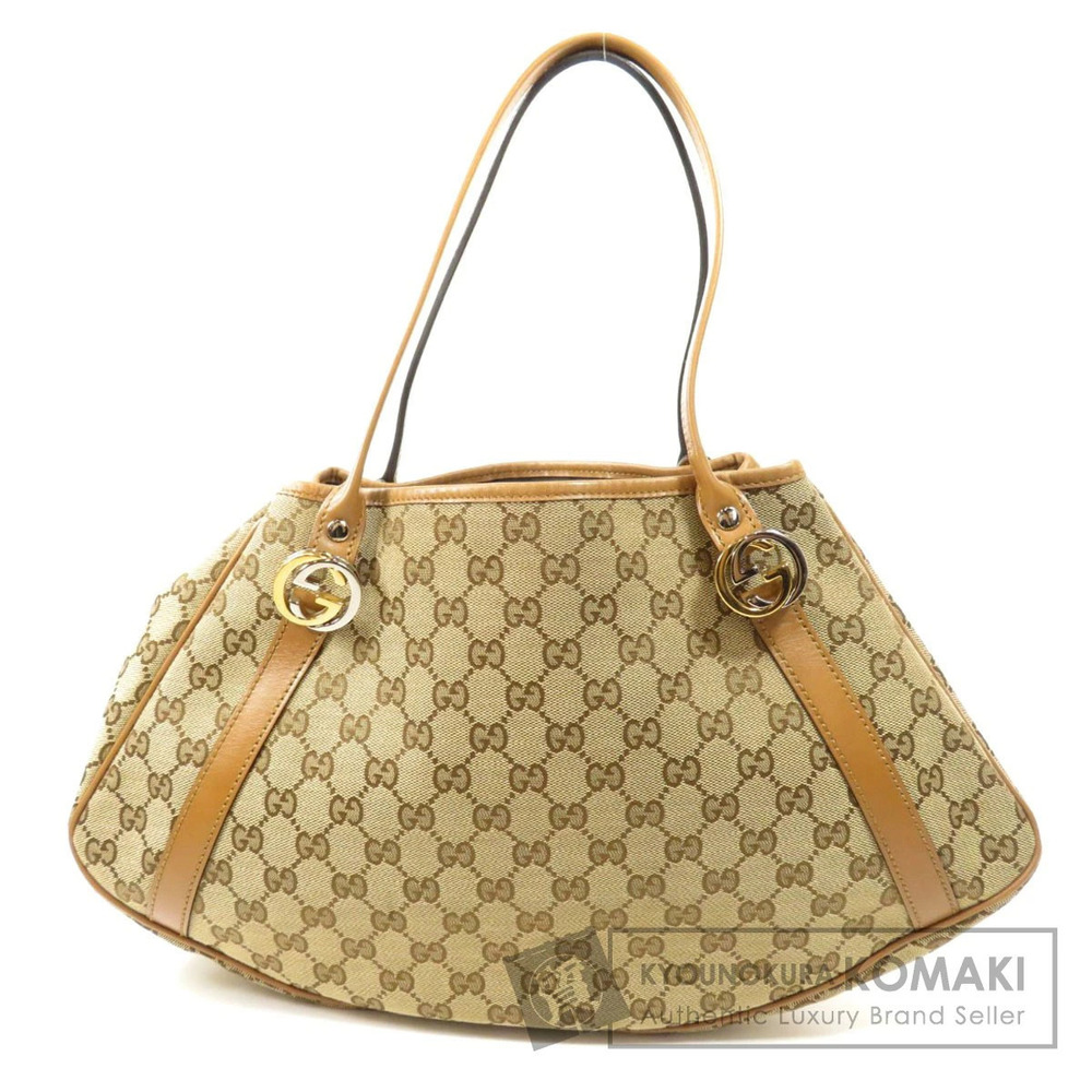 Gucci GG Canvas Twins tote Shoulder bag Brown